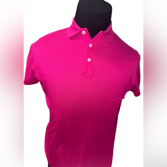 Ralph Lauren Purple Label Tops - Ralph Lauren Purple Label Italy Women Magenta 3 button 100% Cotton Polo Shirt S